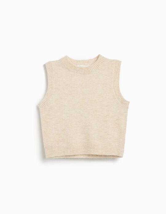 Comprar Online Colete de Malha, Menina, Bege