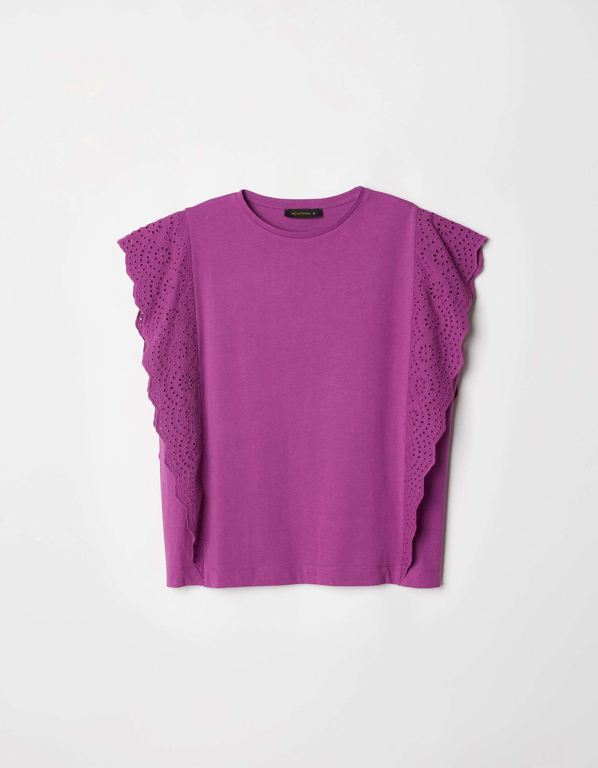 Comprar Online English Embroidered T-shirt, Woman, Dark Purple