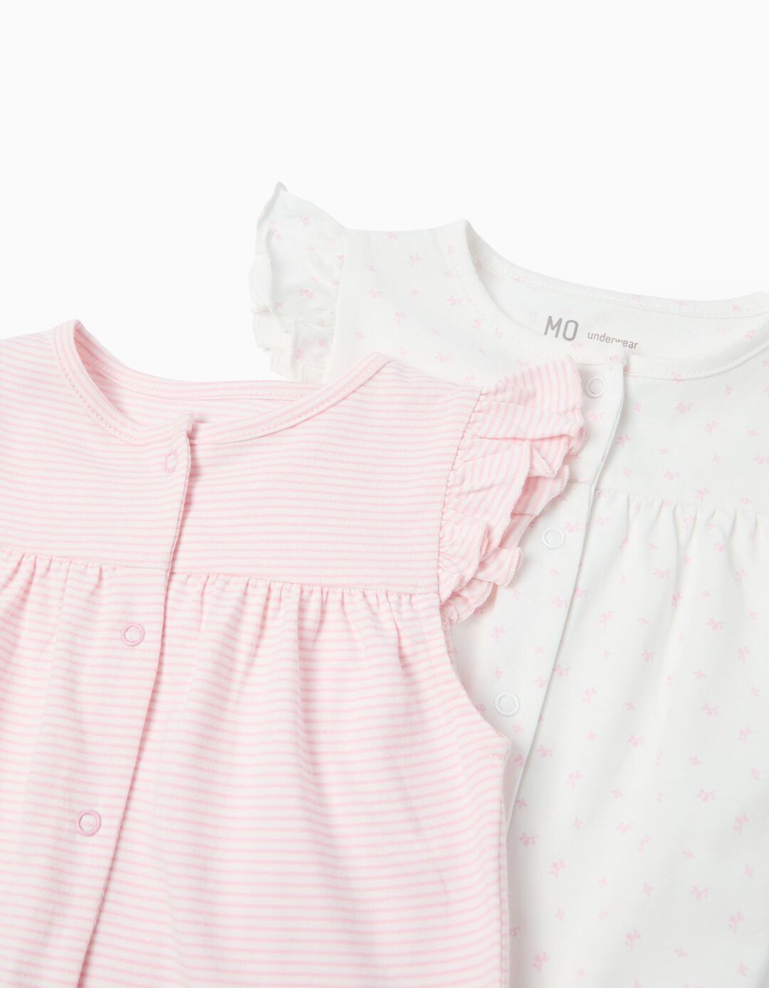 Pack 2 Bodies Macac&atilde;o, Menina, Branco 