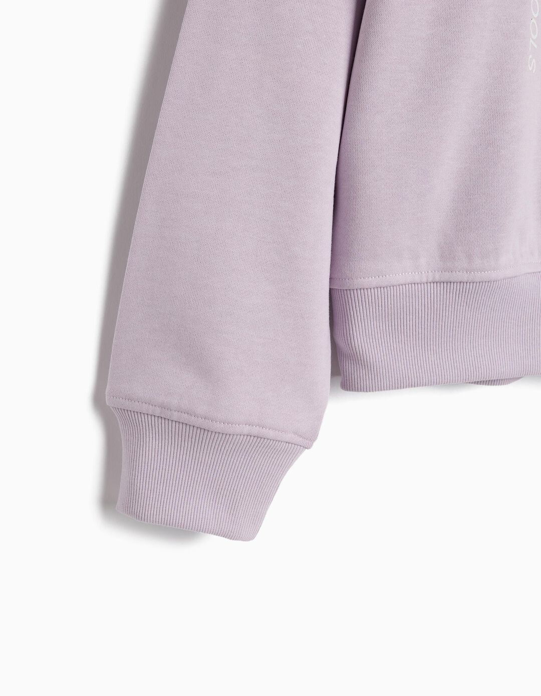 Sweatshirt De Felpa, Menina, Lil&aacute;s Escuro