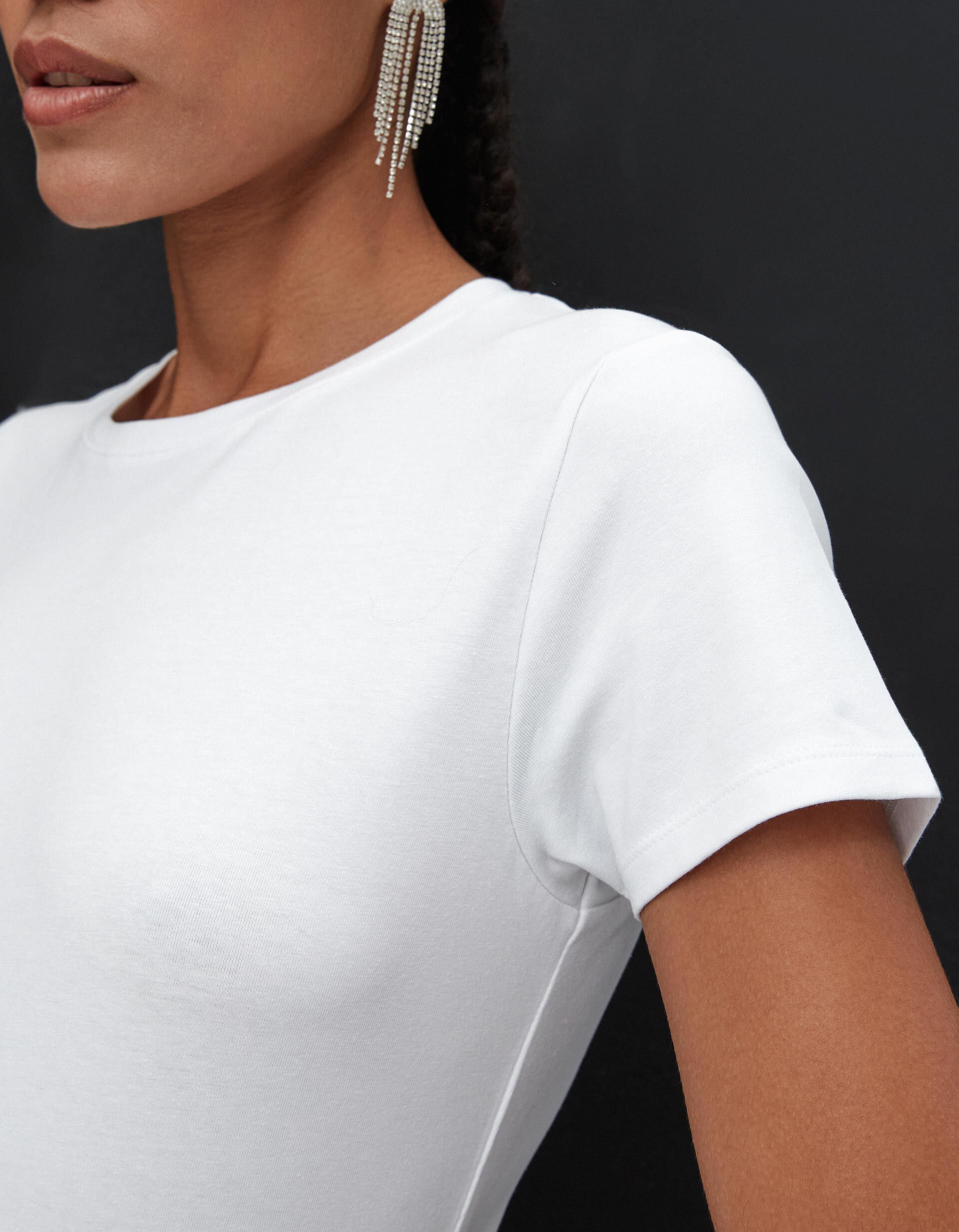 Comprar Online T-shirt B&aacute;sica, Mulher, Branco