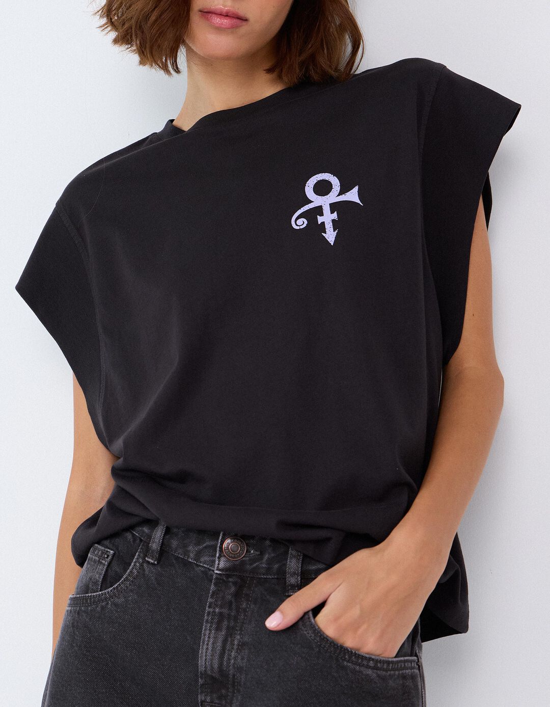 T-shirt 'Purple Rain', Mulher, Cinzento Escuro