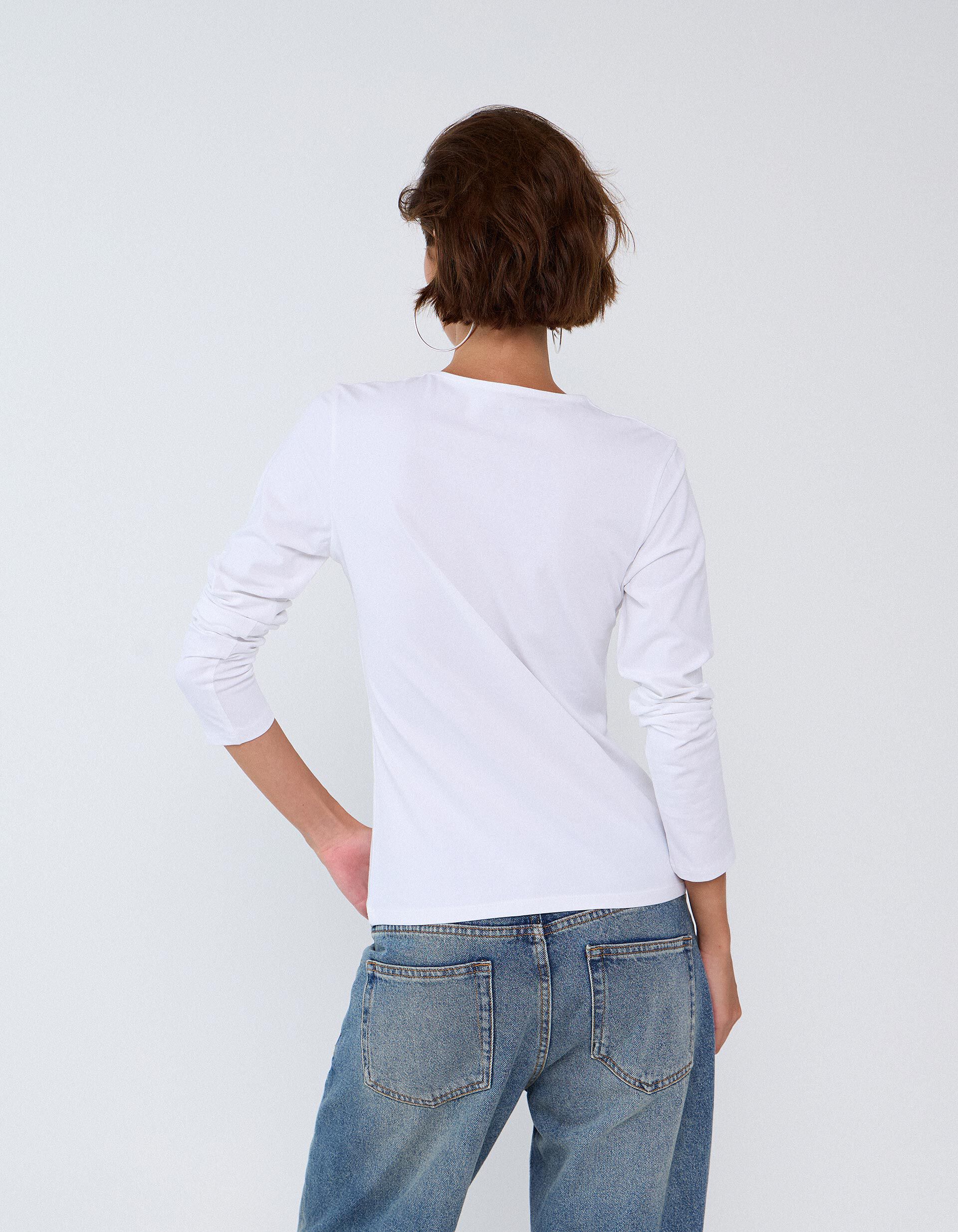 Comprar Online Camisola De Manga Comprida, Mulher, Branco