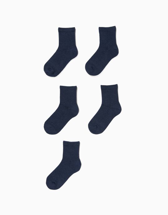 Pack 5 Pares de Meias Azuis