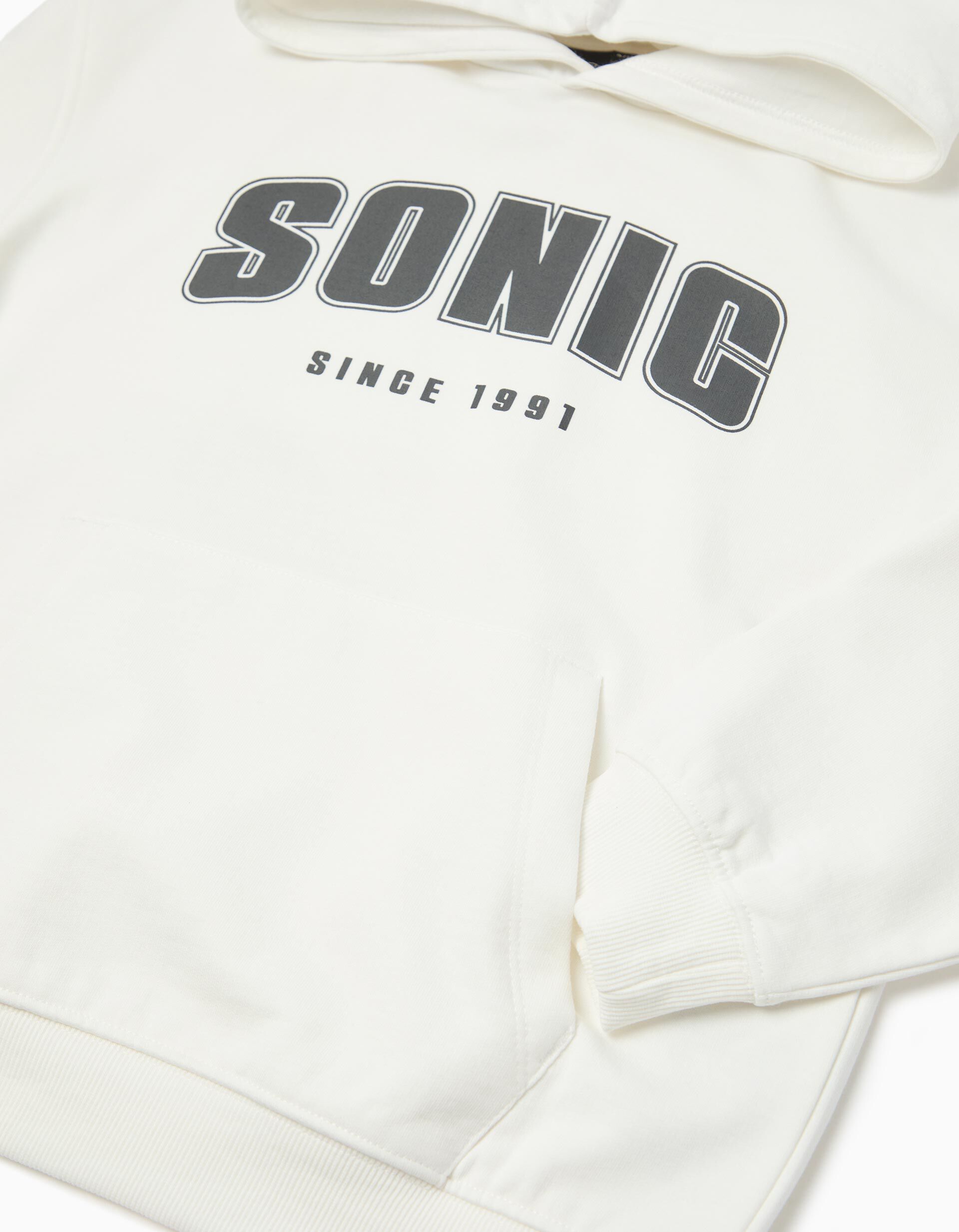 Comprar Online Sweatshirt Capuz 'Sonic', Menino, Branco