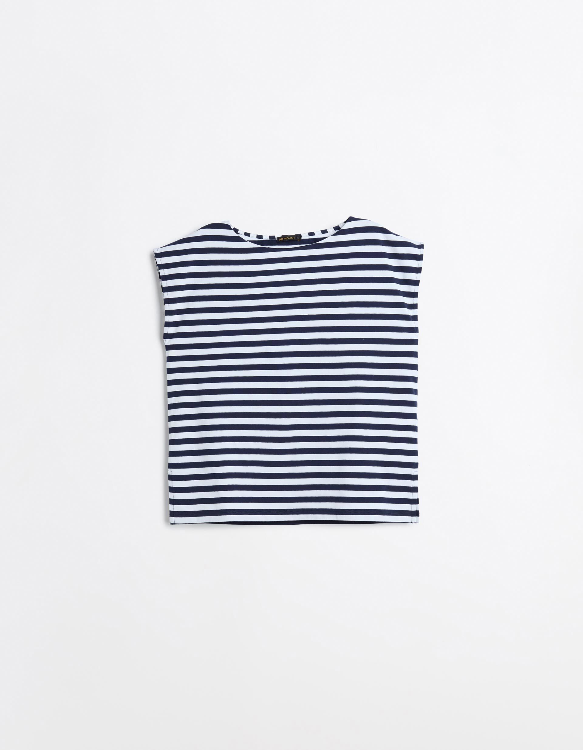 Comprar Online T-shirt Riscas, Mulher, Azul Escuro