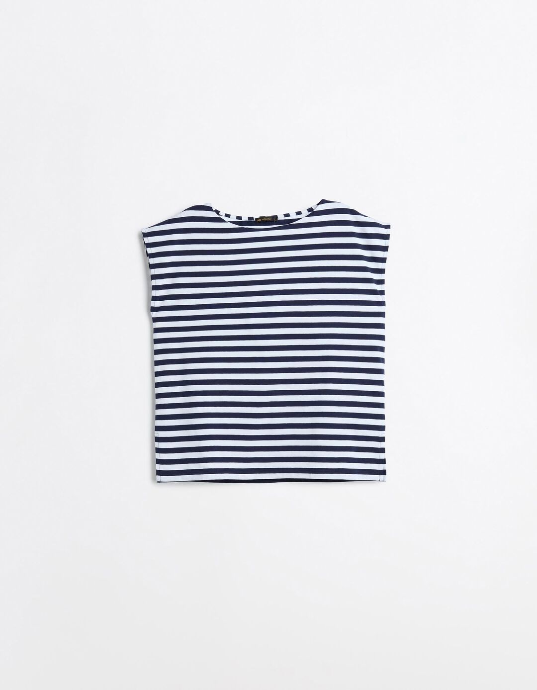 T-shirt Riscas, Mulher, Azul Escuro