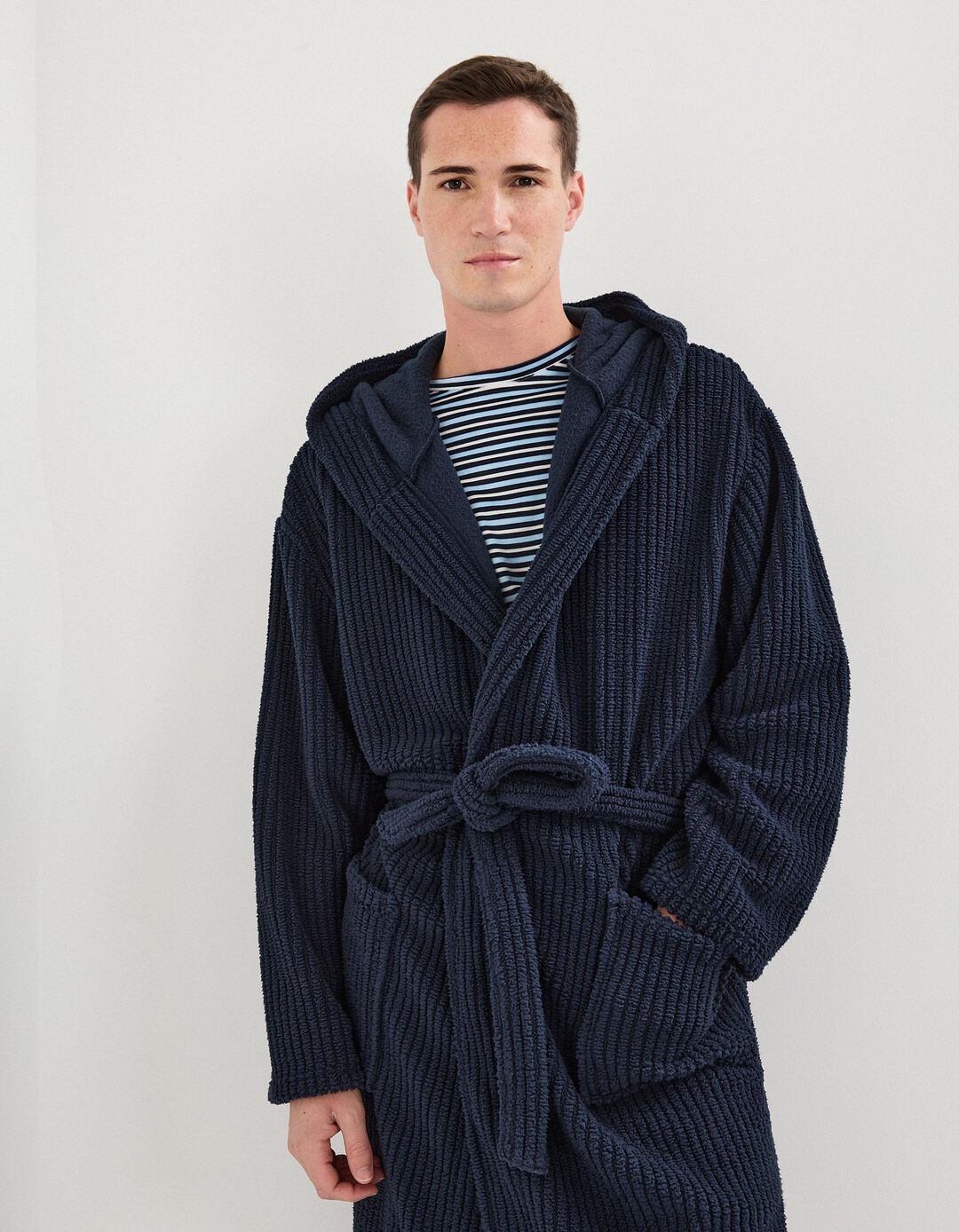 Robe, Homem, Azul Escuro