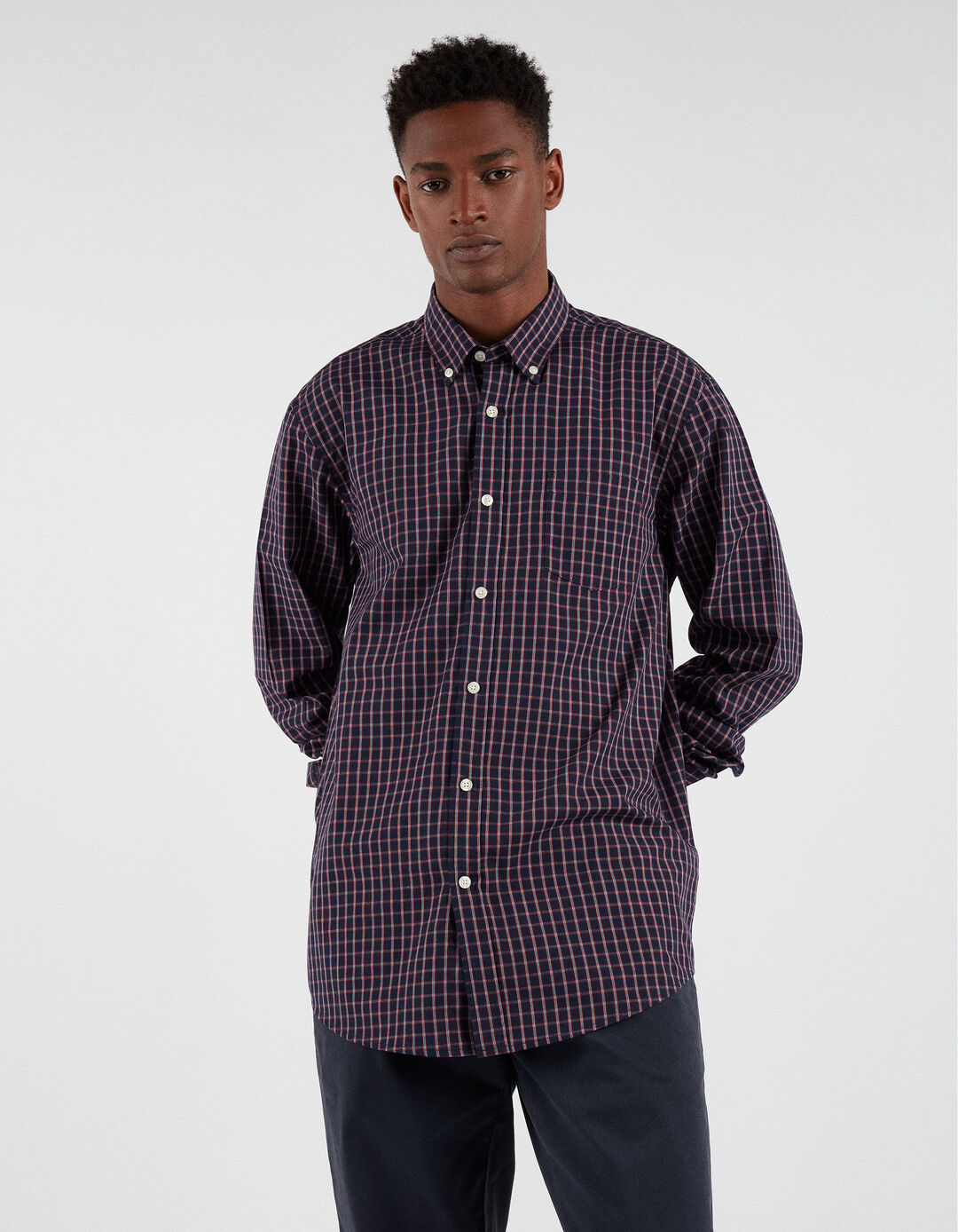 Checkered Long Sleeve Shirt, Men, Multiple colors