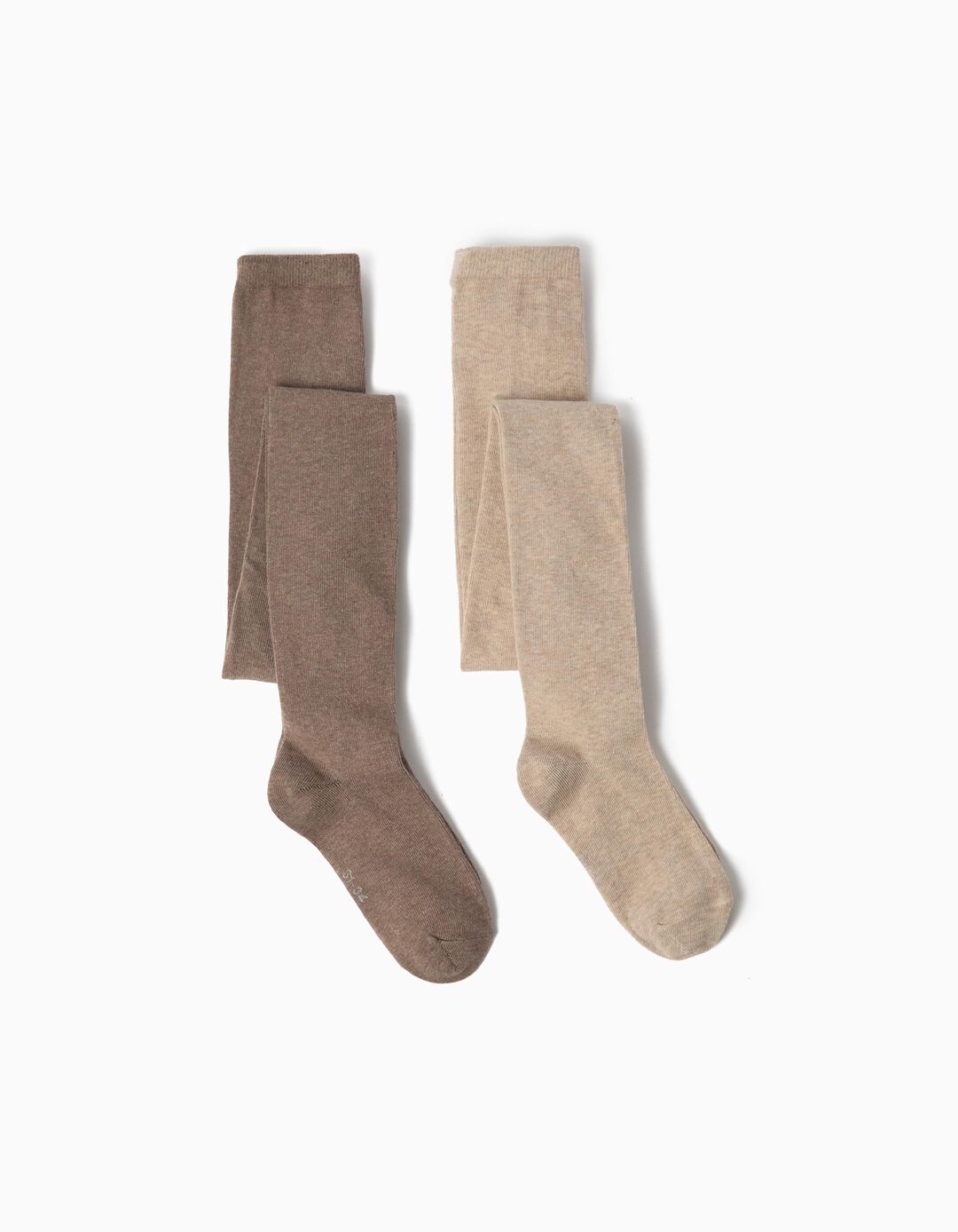 Pack 2 Collants, Menina, Castanho