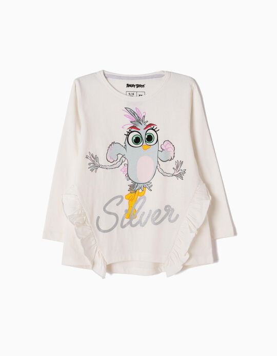 White Long-Sleeved Top, Angry Birds