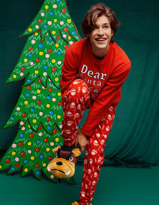 Comprar Online Pijama Polar De Natal, Homem, Vermelho