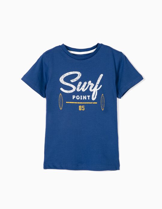 T-shirt para Menino 'Surf Point', Azul