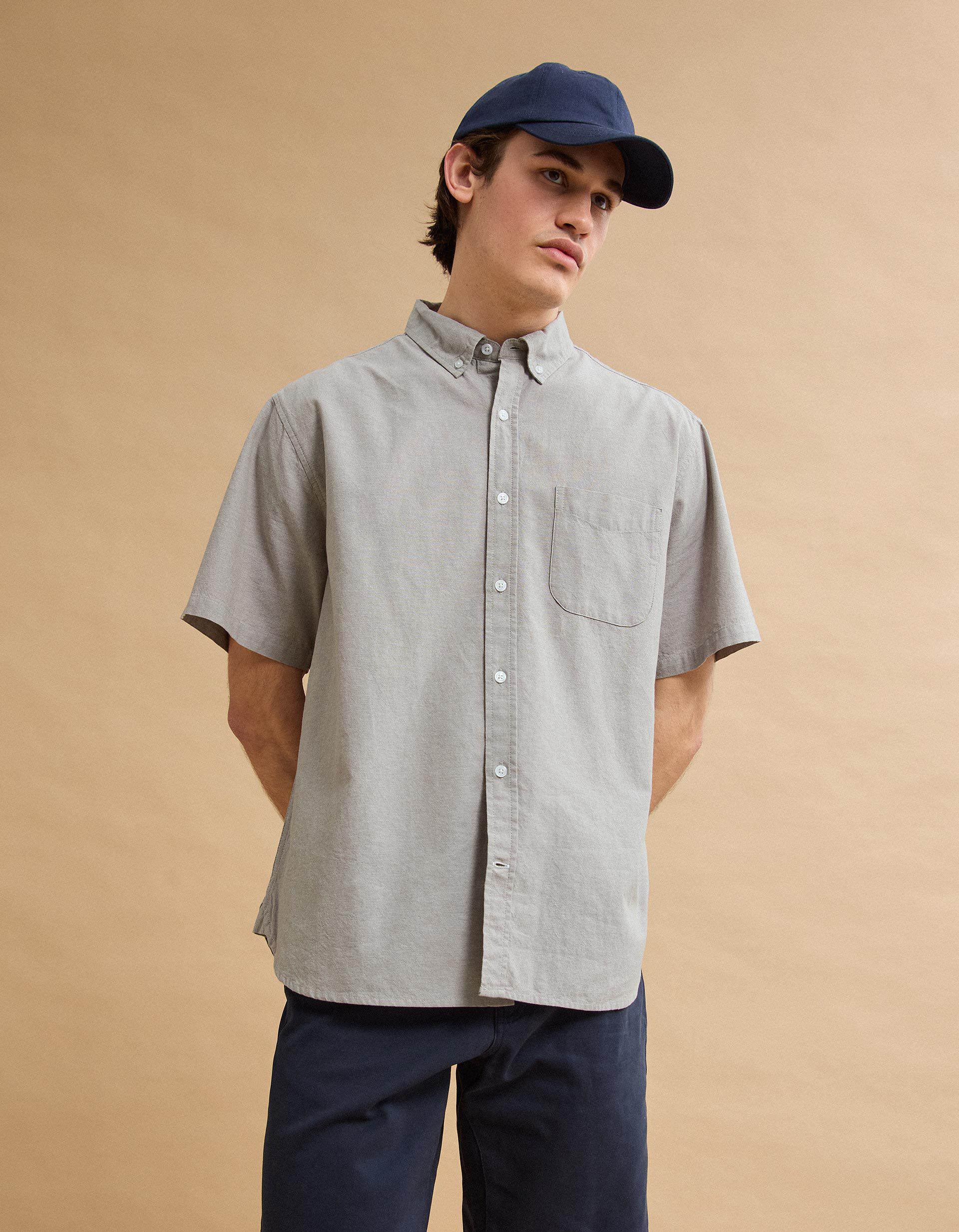 Comprar Online Camisa Manga Curta, Homem, Bege