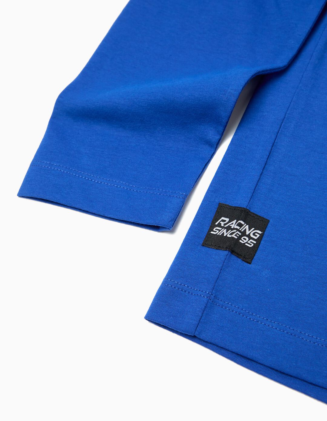 T-shirt de Manga Comprida, Menino, Azul