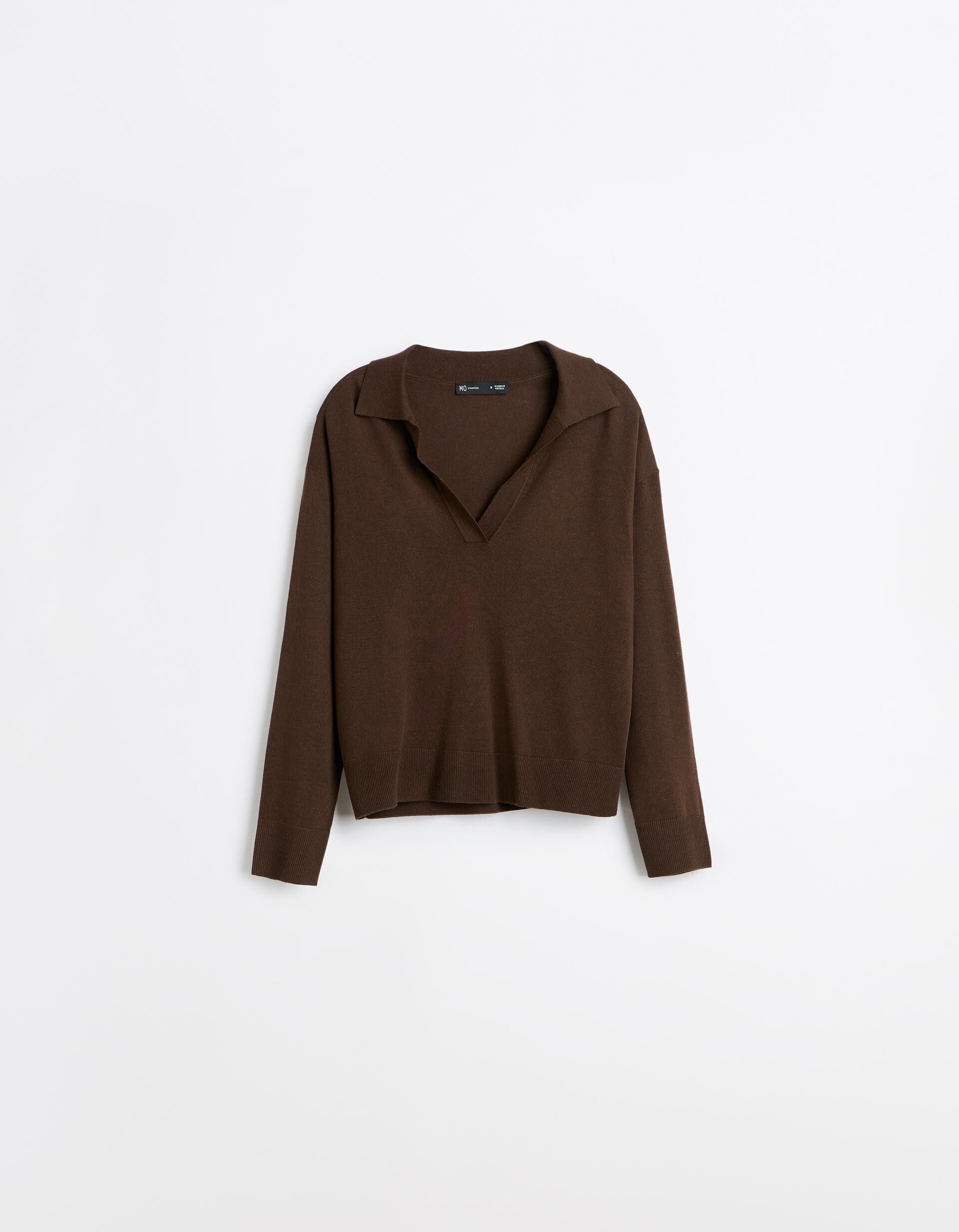 Comprar Online Sweater Polo, Mulher, Castanho Escuro