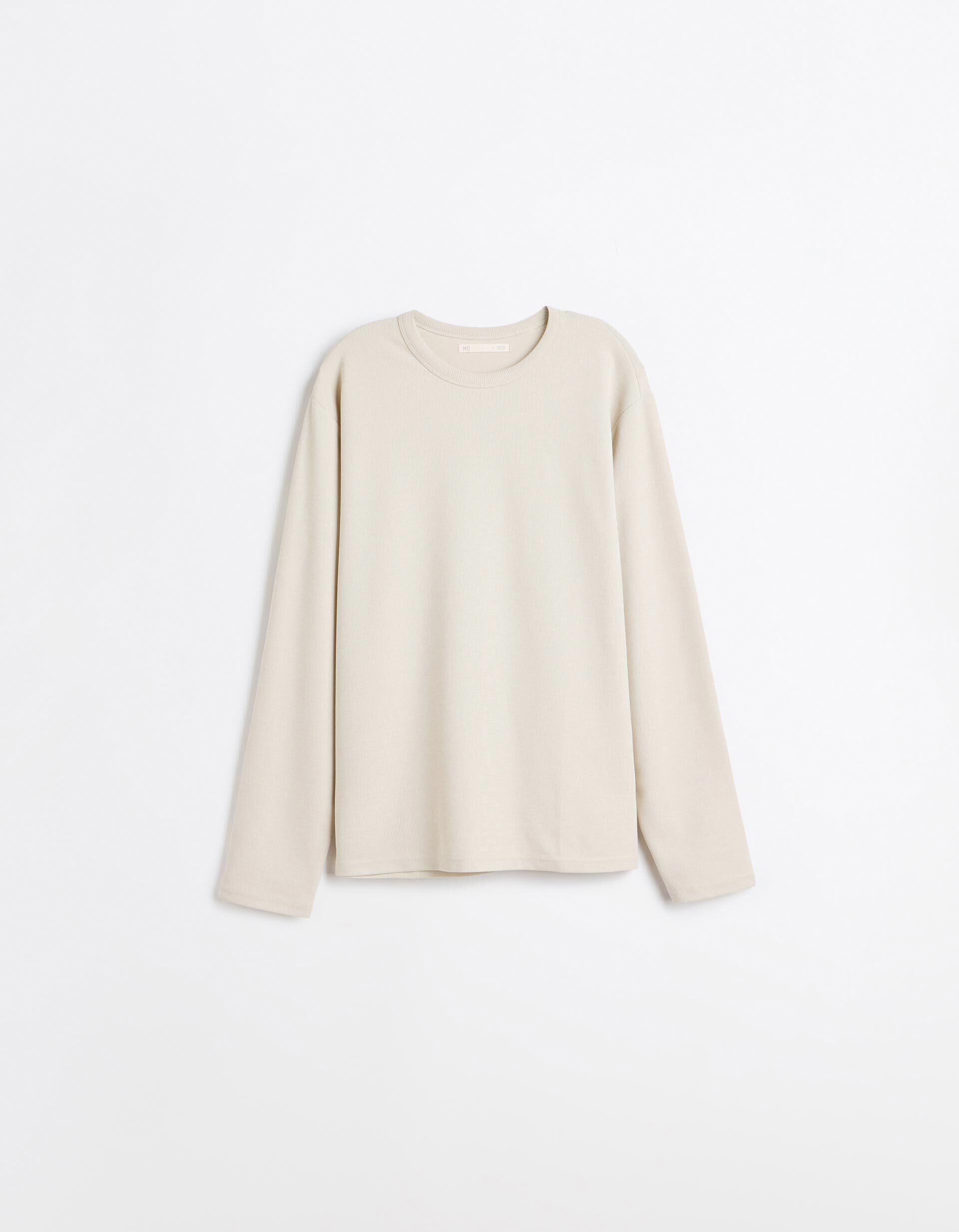 Comprar Online Camisola Efeito Waffle, Homem, Bege Claro