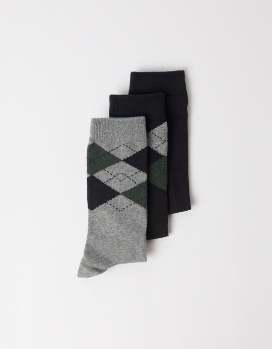 Comprar Online Pack 3 Pares De Meias, Homem, Preto