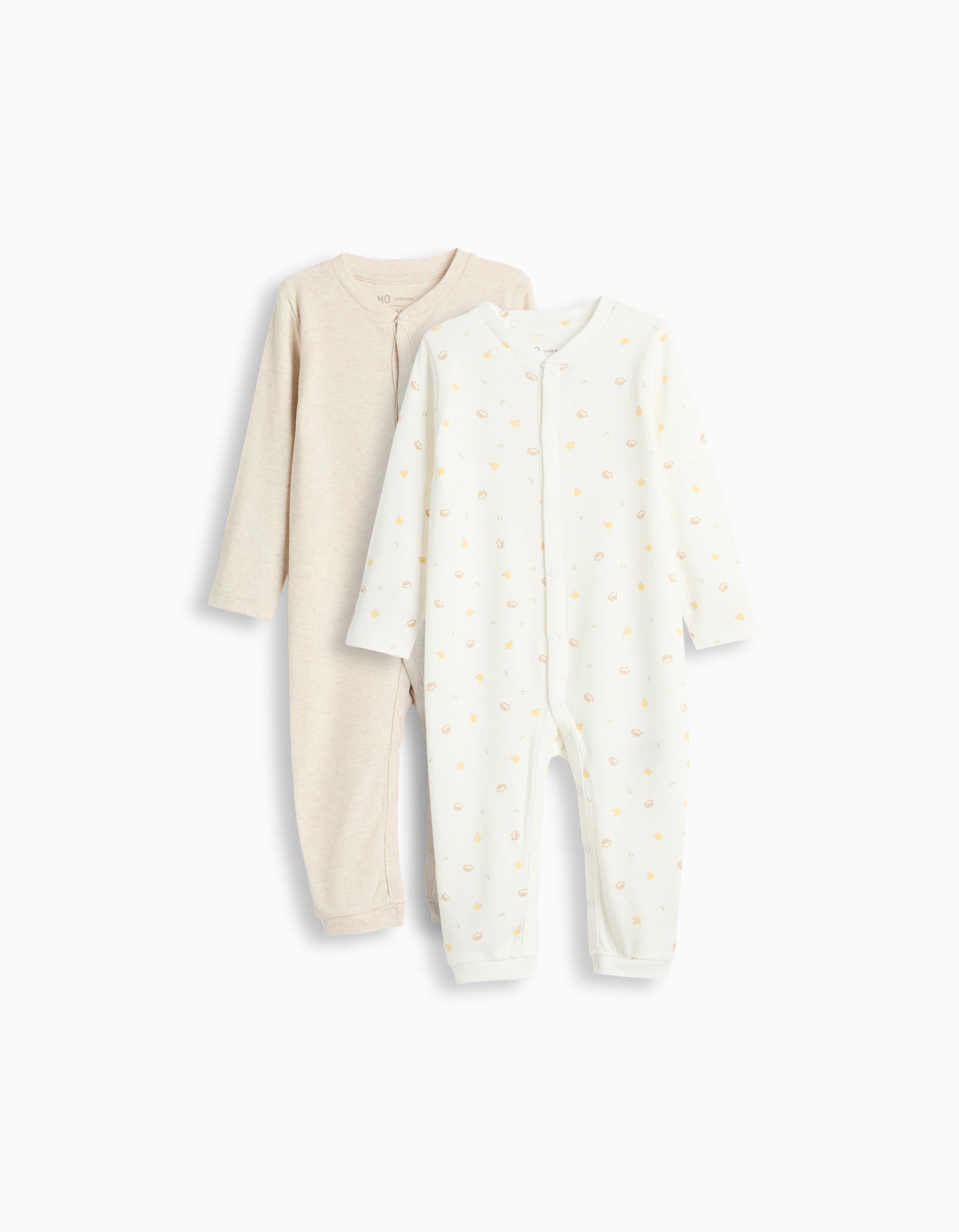 Comprar Online Pack 2 Babygrows, Menina, Bege Claro