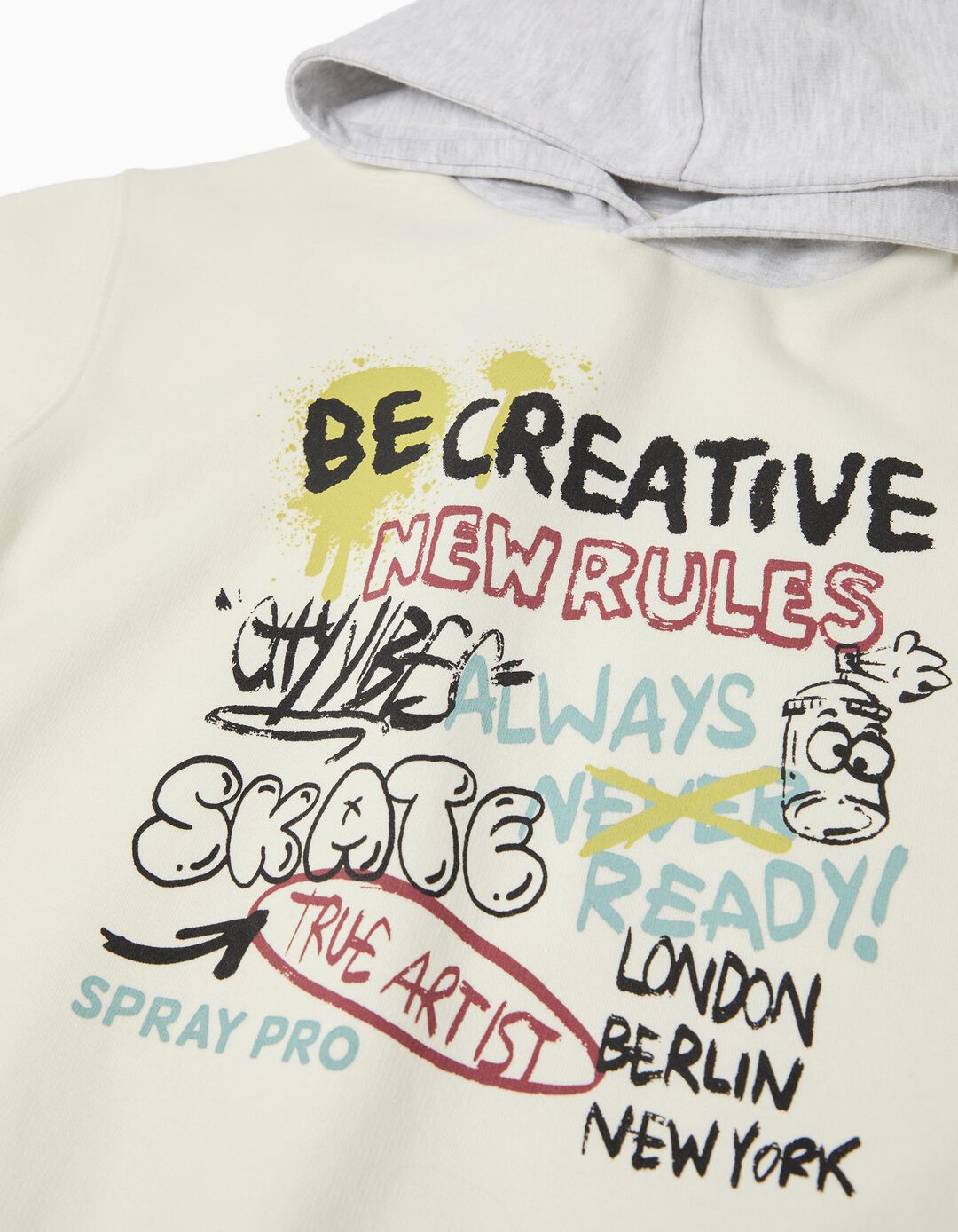 Sweatshirt com Capuz, Menino, Branco
