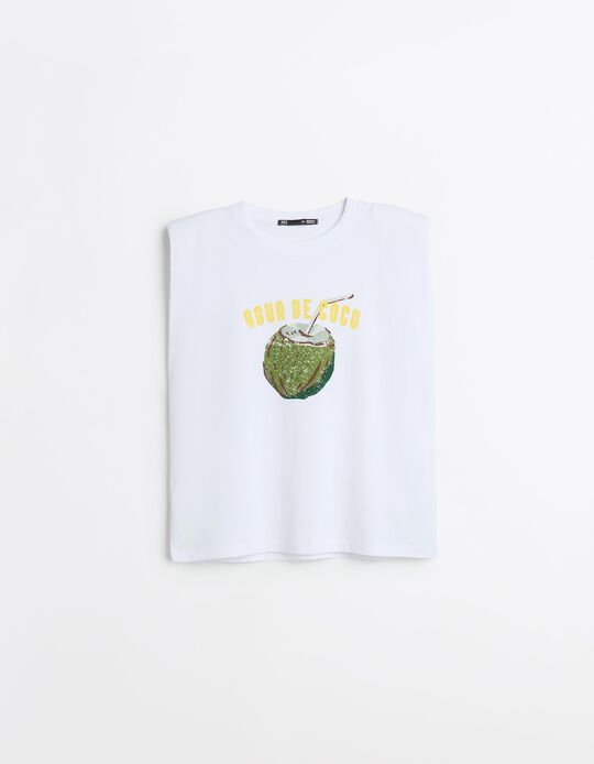 Comprar Online T-shirt Estampada, Mulher, Branco