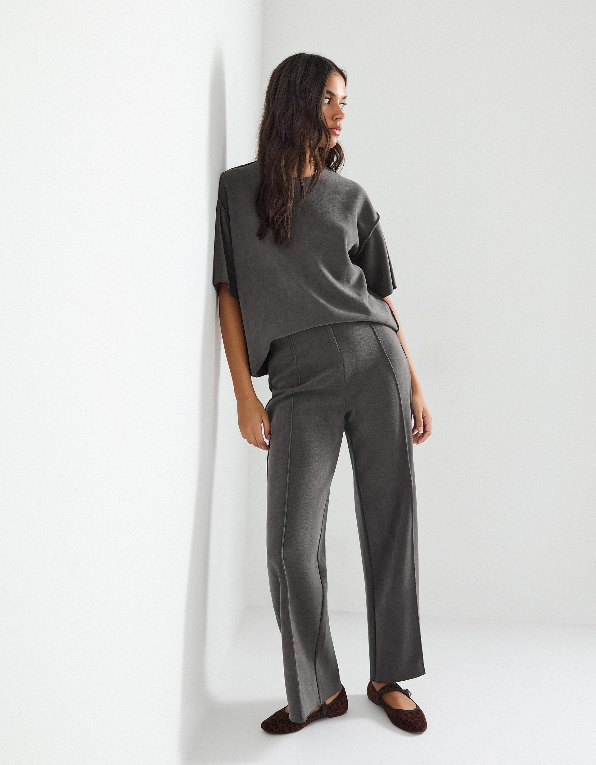 Comprar Online Cal&ccedil;as, Mulher, Cinzento Escuro 