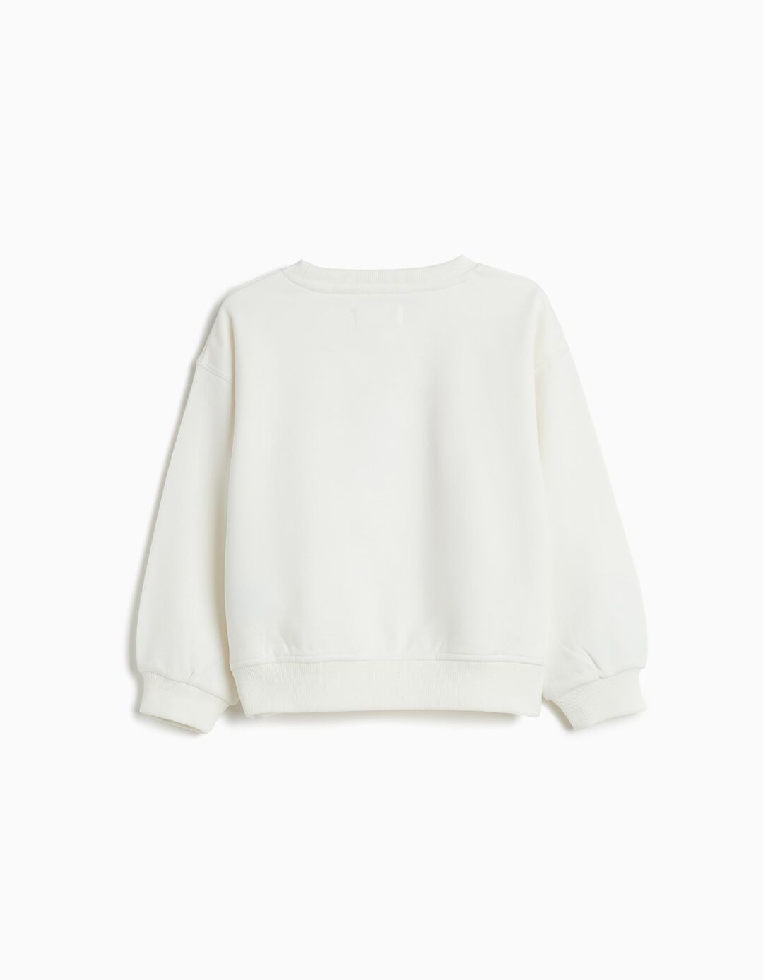 Sweatshirt de Felpa, Menina, Branco