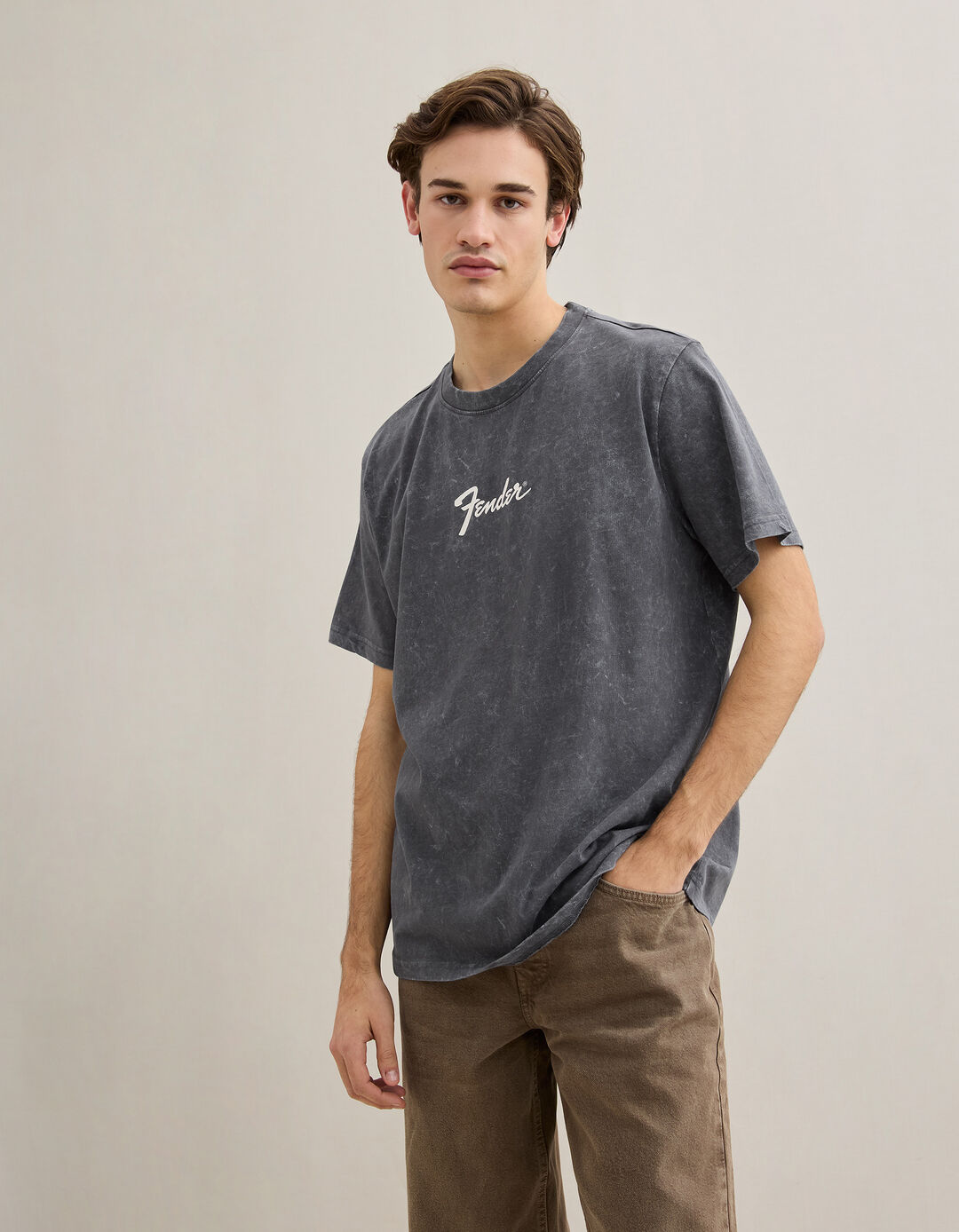 T-shirt, Homem, Cinzento Escuro