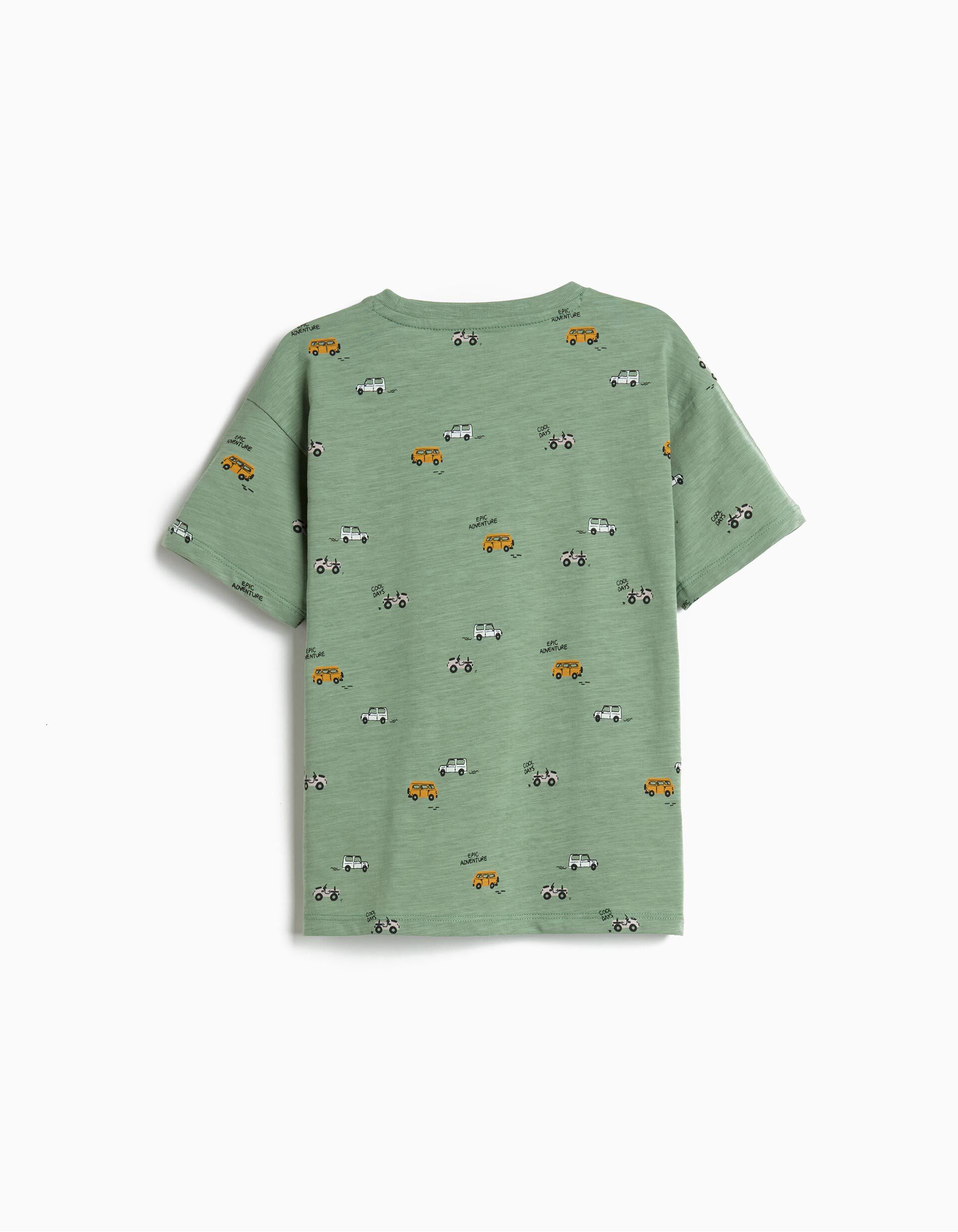 Comprar Online T-shirt Estampada, Menino, Verde Escuro