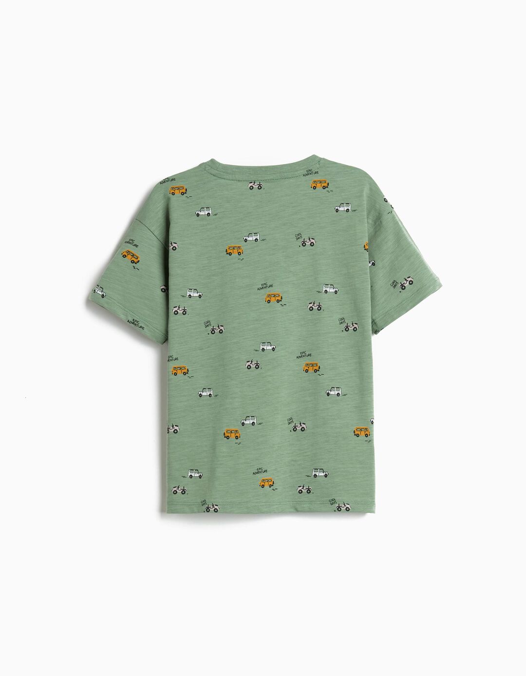 T-shirt Estampada, Menino, Verde Escuro