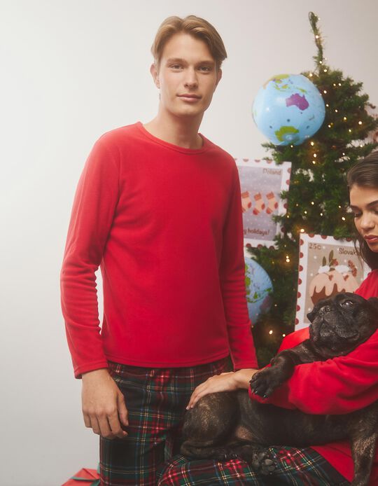 Comprar Online Pijama Polar Natal, Homem, Vermelho Escuro 