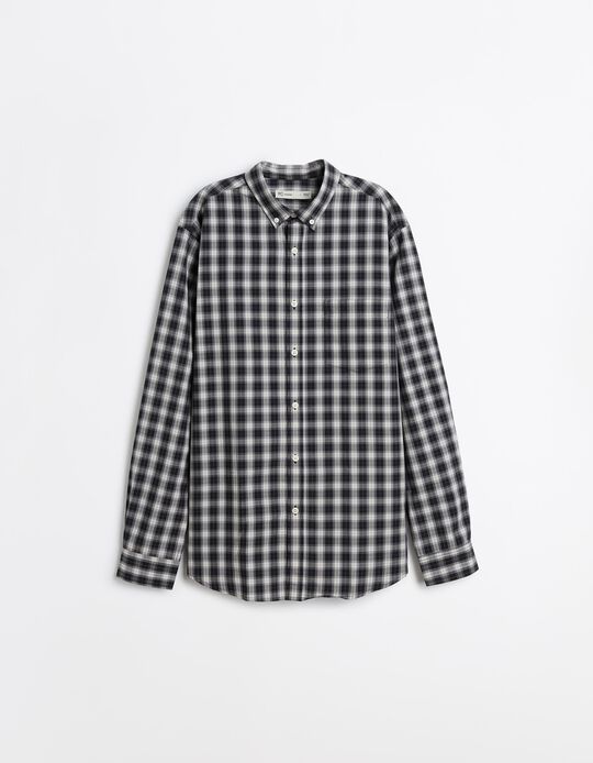 Comprar Online Camisa De Popelina, Homem, Cinzento