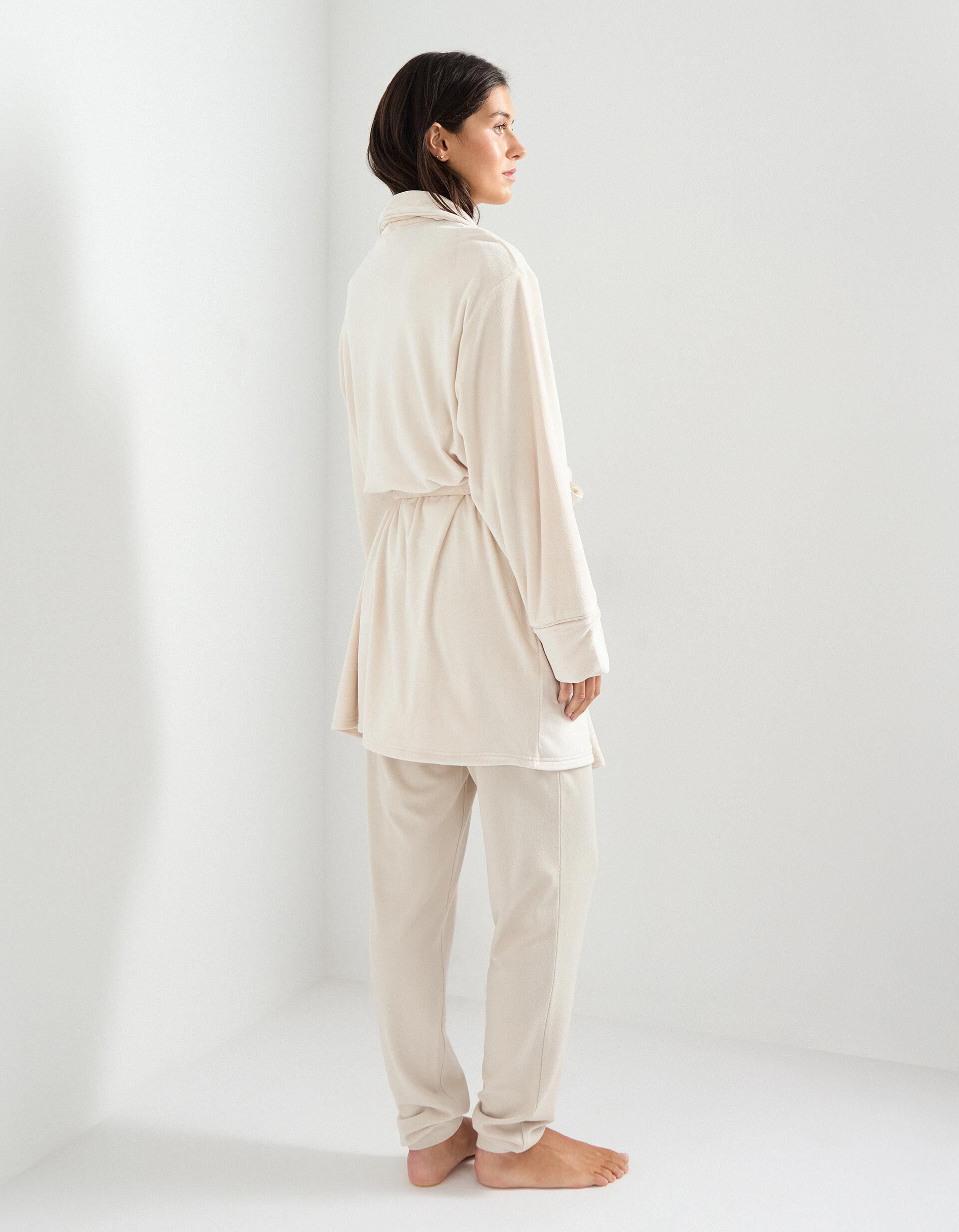 Comprar Online Robe em Veludo, Mulher, Bege Claro 