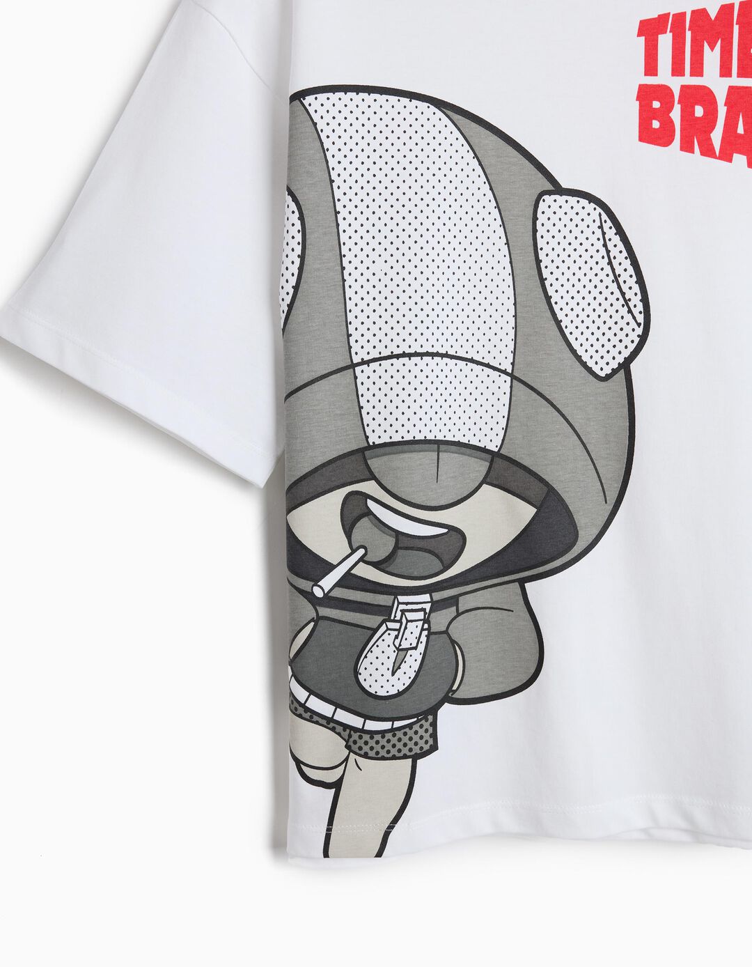 T-shirt 'Brawl Stars', Menino, Branco