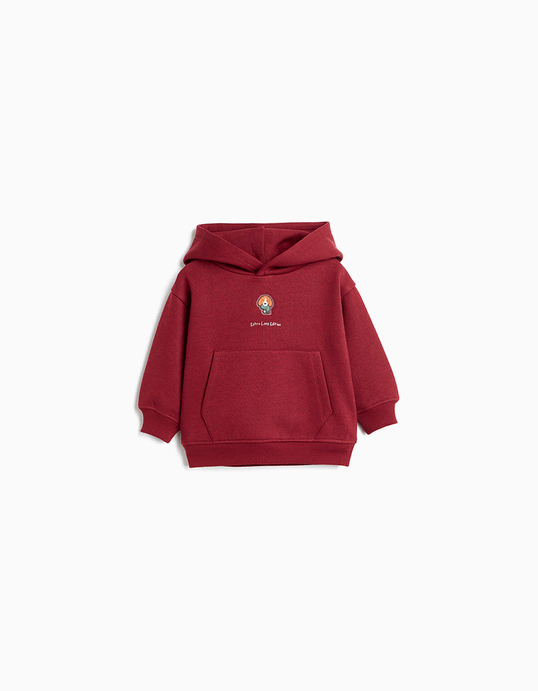 Sweatshirt Com Capuz, Menino, Vermelho Escuro