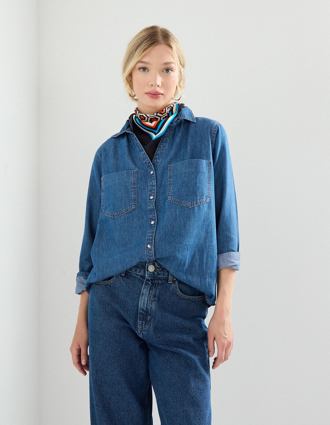 Camisa de Ganga, Mulher, Azul
