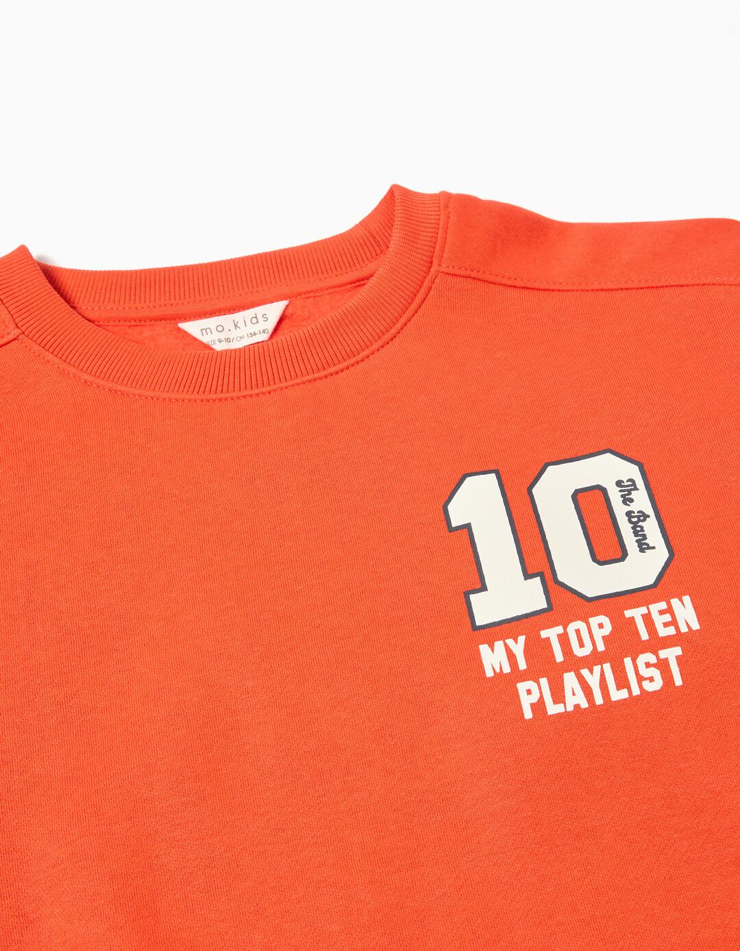 Sweatshirt de Felpa, Menino, Laranja Escuro