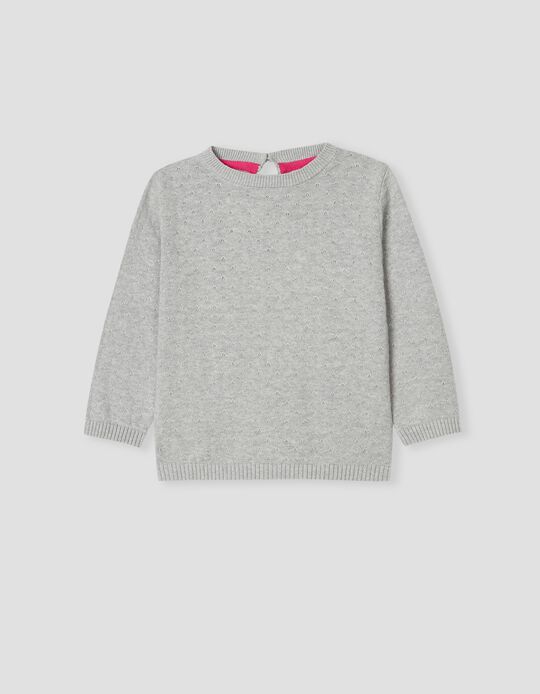 Knitted jumper, Baby Girls, Grey