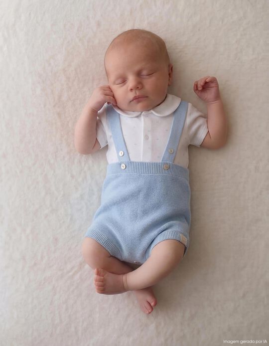 Comprar Online Conjunto Body e Macac&atilde;o, Rec&eacute;m-Nascido, Azul Claro