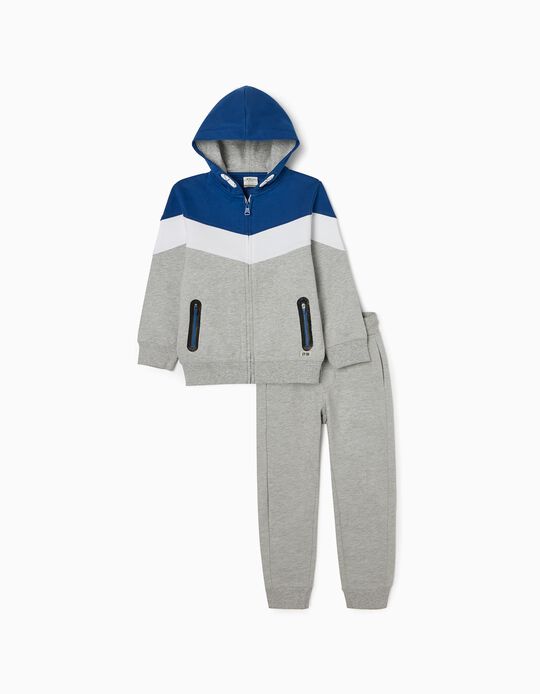 Tracksuit for Boys, Grey/Blue