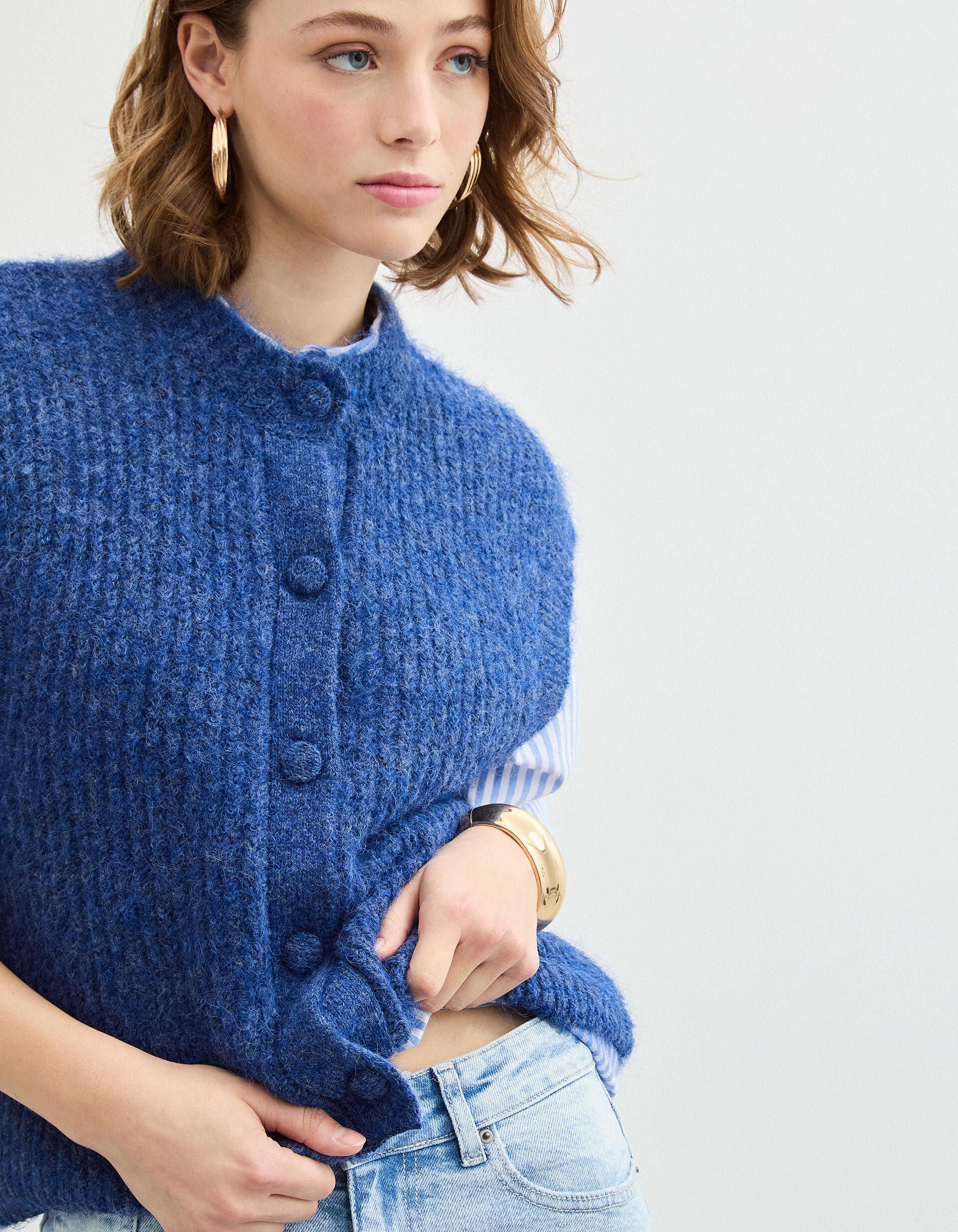 Comprar Online Colete com L&atilde;, Mulher, Azul