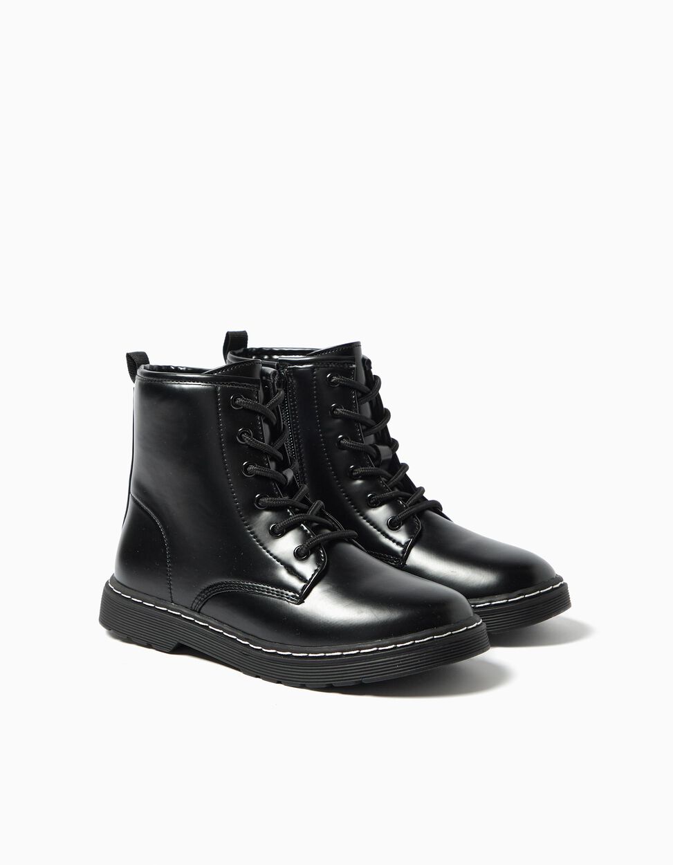 Botas Estilo Militar, Menina, Preto MO Online - Main Image