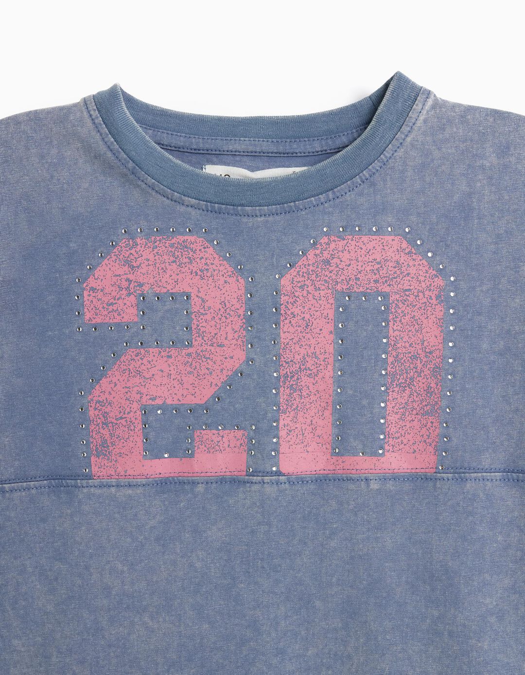 T-shirt Estampada, Menina, Azul Escuro