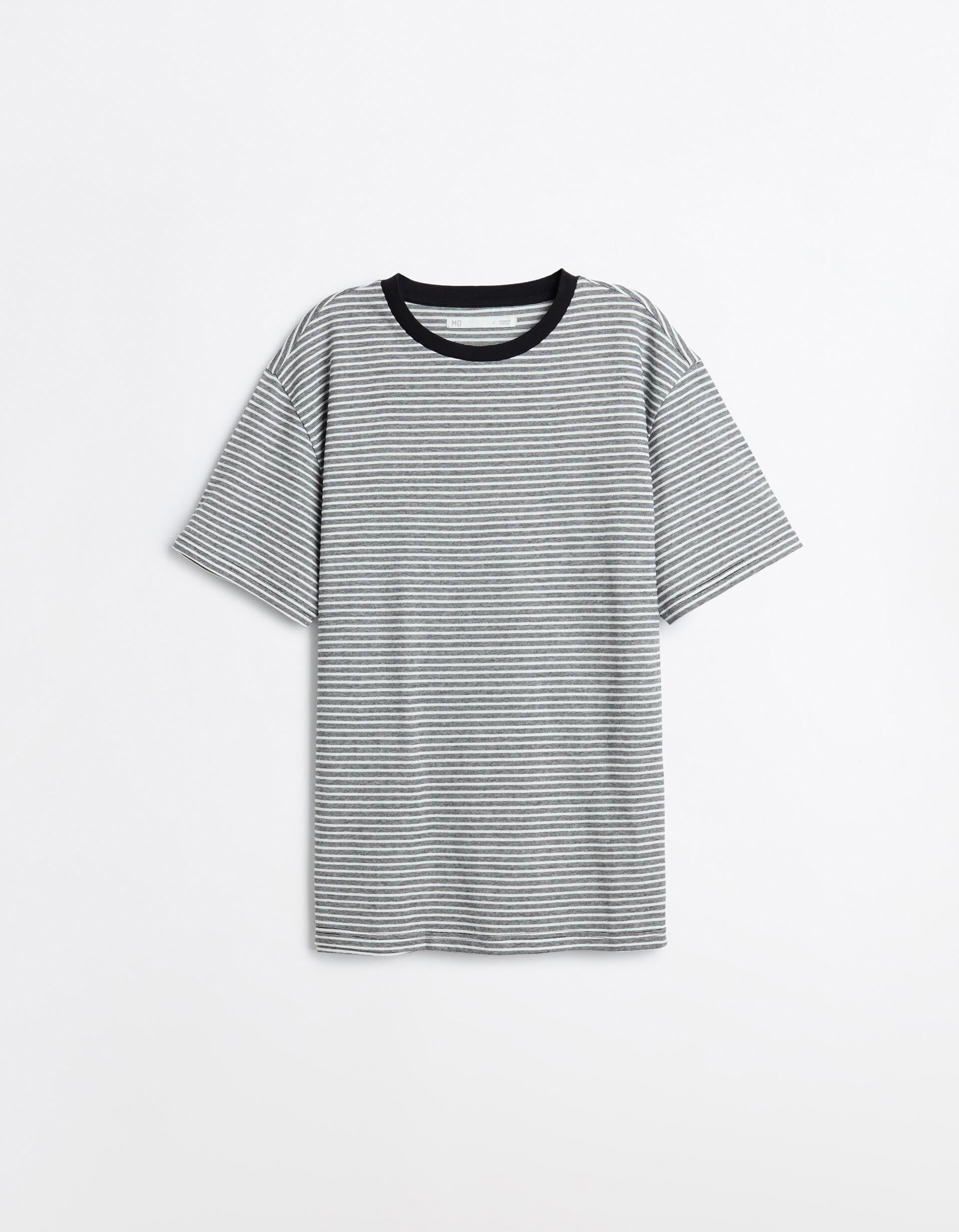 Comprar Online T-shirt Jersey Riscas, Homem, Preto