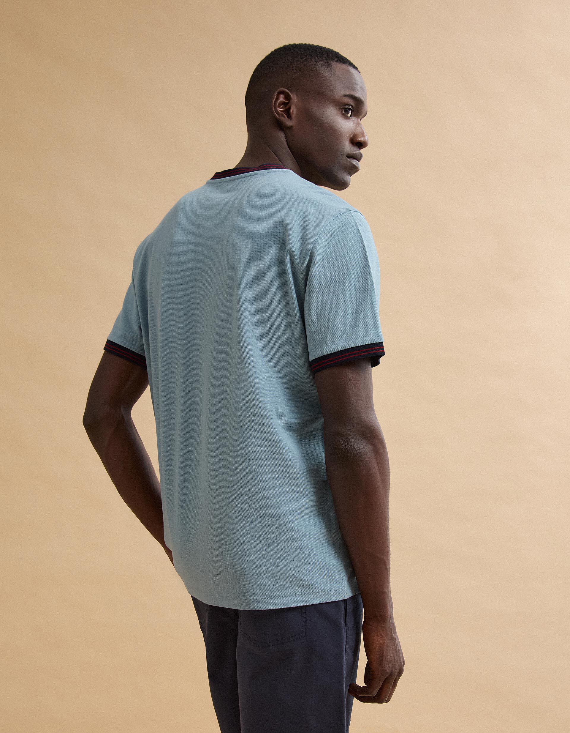 Comprar Online T-shirt Piquet, Homem, Azul Claro