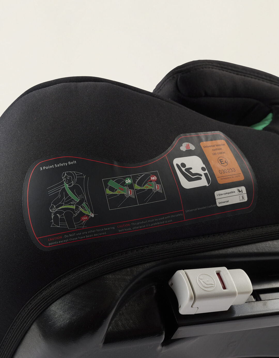 Assento Auto Elevat&oacute;rio I-Size Zy Safe Premium Isofix, Black