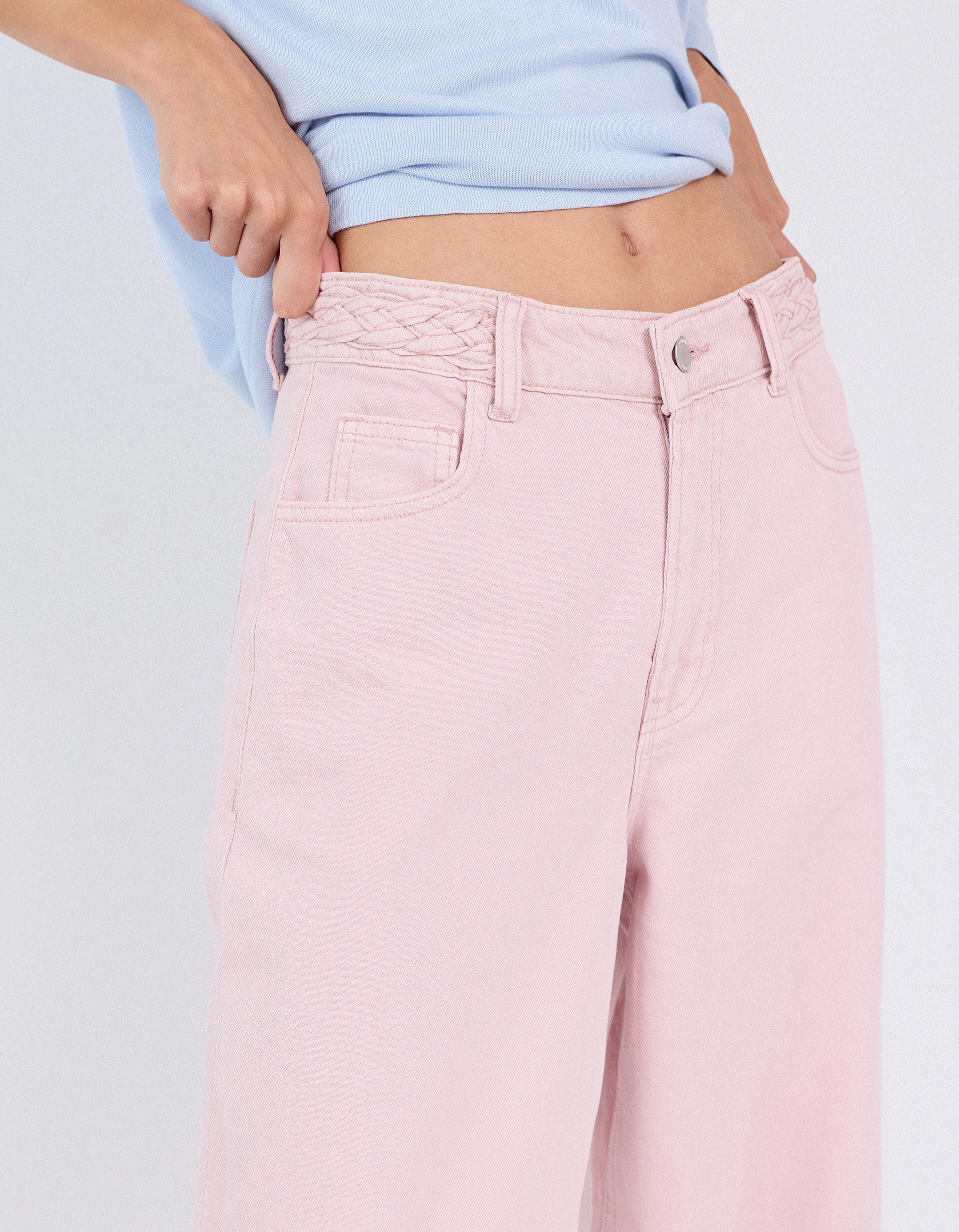 Comprar Online Cal&ccedil;as De Ganga Wide Leg, Mulher, Rosa Claro