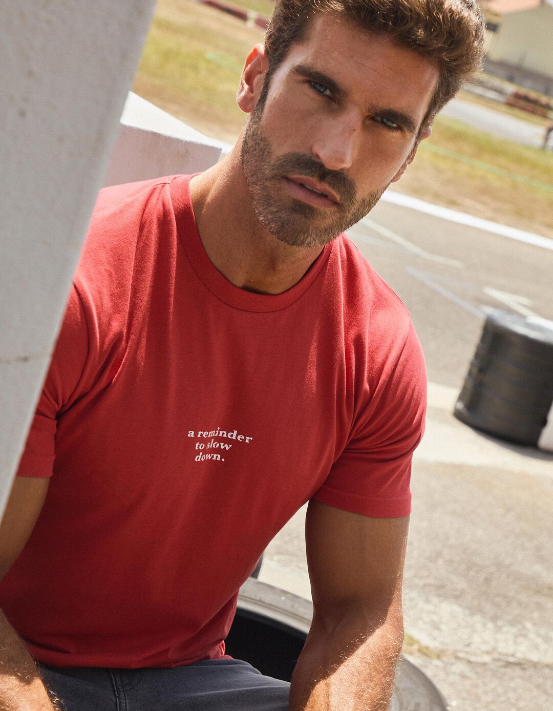 T-shirt Print, Homem, Vermelho