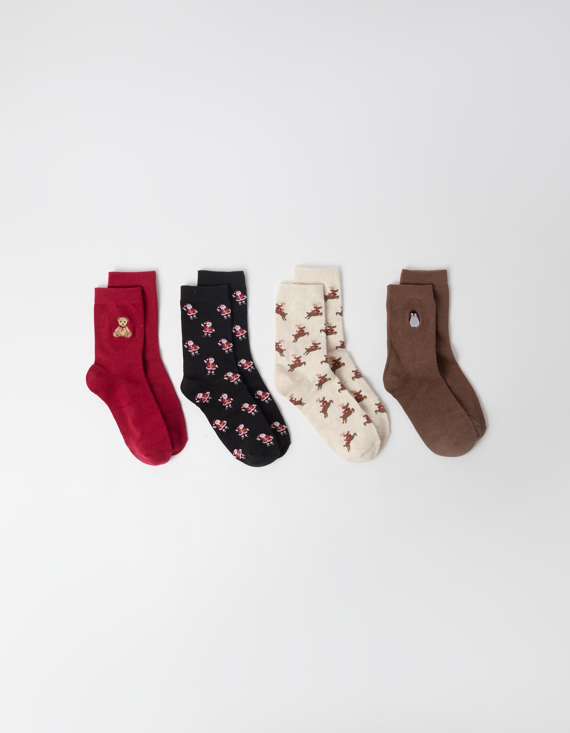 Comprar Online Pack 4 Pares De Meias De Natal, Mulher, Preto