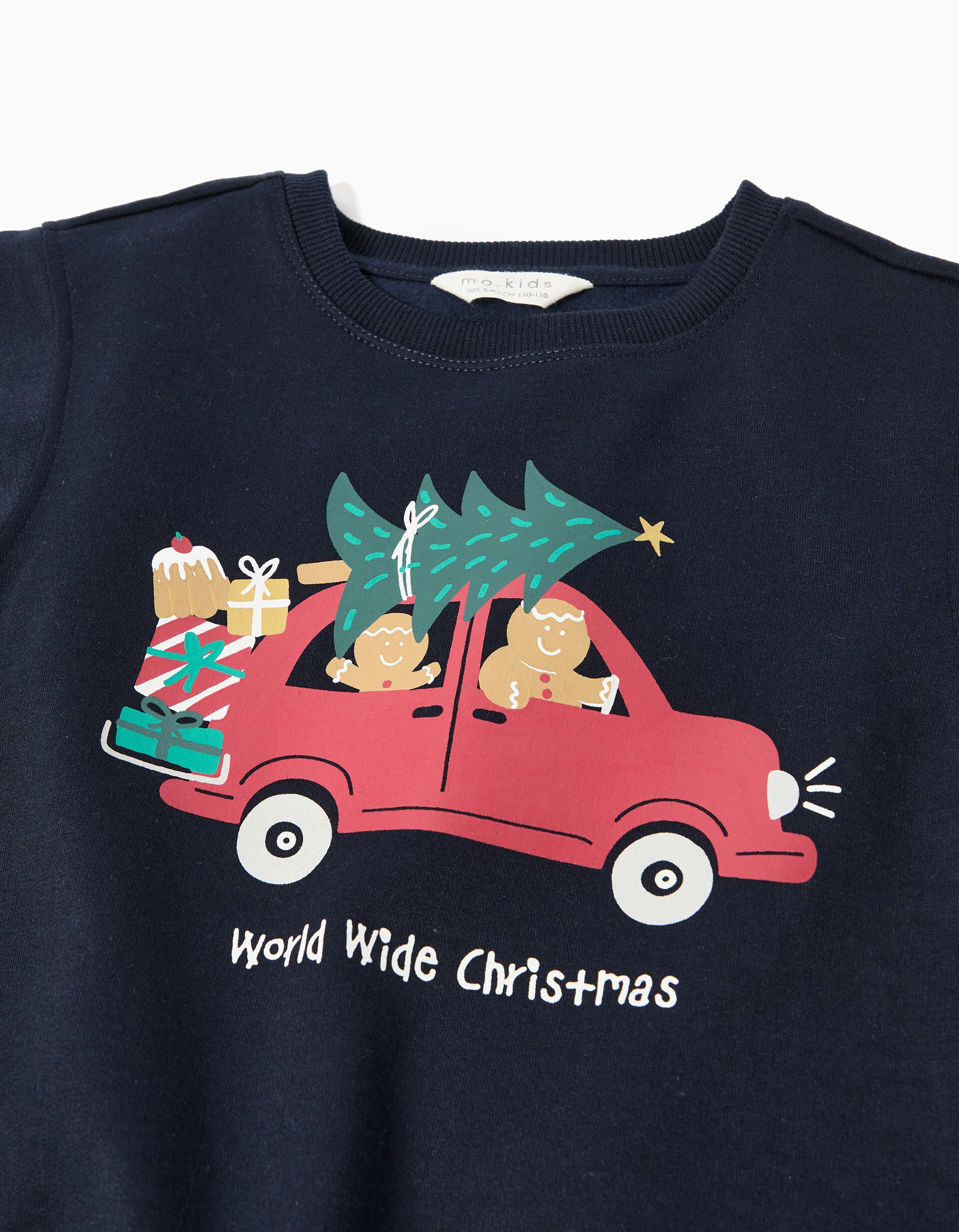 Comprar Online Sweatshirt de Natal, Menino, Azul Escuro 